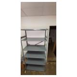 Metal Shelf 36" X 18" X 75"  & Additional Pegboard Display Section *Contents Not Included*...