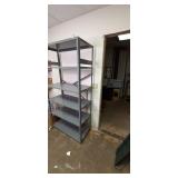 Metal Shelf 36" X 18" X 75"  & Additional Pegboard Display Section *Contents Not Included*...