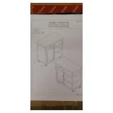 Red Kitchen Cart *Unassembled* *Missing Hardware*