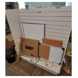 Double Sided Slatwall Panel Board Display Shelving Unit 48" x 30" x 54" *Contents Not Included* *Buyer Responsible For Removal*