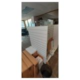 Double Sided Slatwall Panel Board Display Shelving Unit 48" x 30" x 54" *Contents Not Included* *Buyer Responsible For Removal*
