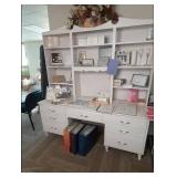 Large 2 Section Vintage Painted Whi...