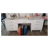 Large 2 Section Vintage Painted Whi...