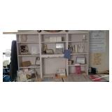 Large 2 Section Vintage Painted Whi...