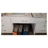 Large 2 Section Vintage Painted Whi...