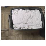 Rubbermaid 18 Gallon Tote Full of White & Black T-Shirts in Various Sizes *See Photos*