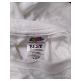 Rubbermaid 18 Gallon Tote Full of White & Black T-Shirts in Various Sizes *See Photos*