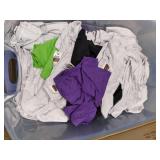 28.8 Gallon Tote With Lid Full of New T-Shirts *Various Sizes & Colors* *See Photos*