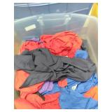 28.8 Gallon Tote With Lid Full of New T-Shirts *Various Sizes & Colors* *See Photos*