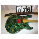 Unfinished Custom Guitar - Peacock Motif