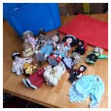Porcelain Doll Collection in a vari...