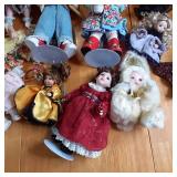 Porcelain Doll Collection in a vari...