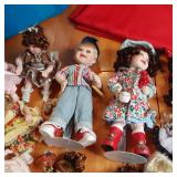 Porcelain Doll Collection in a vari...