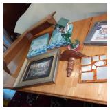 Lot of home decor such as table nik...