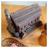 Home decor lot with a Log cabin sha...