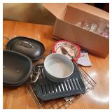 Large Kitchen and glassware lot. Br...