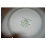 (3) plates. (2) crocks, (3) vintage...