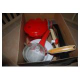 (3) plates. (2) crocks, (3) vintage...