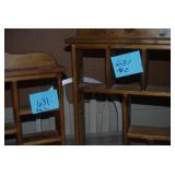 (2) Large Wooden shelves with abstr...