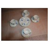 (4) Tea Cups, (4) Saucers, (4) Dinn...