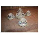 (4) Tea Cups, (4) Saucers, (4) Dinn...