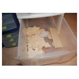 (5) Plastic Storage Containers, one...