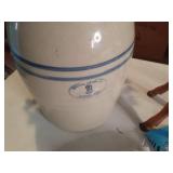 Stoneware Planter with Decor and De...
