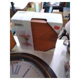 Assortment of home decor including Wall clocks, corner shelves, lamps and more! see pics for detail on what