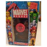 Set of (2) Marvel Heros Spider-Man Mini Dual Speed Desk Fans.  Both Collectible pieces are still brand new in the original packaging