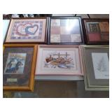 (6) Piece Wall Decor assortment in a variety of styles and schemes including Family, nature and more