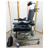MSRP $4000 Raz Design RAZ-AT Tilt In Space Rehab Shower Backs Up Over The Toilet Commode Chair With Lift Up Arm Molded Arm Rest For Easy Wheelchair Access Plus Many Fabulous Extras!!  Like New Conditi