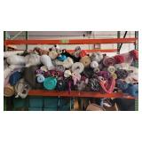 Pallet Rack of 100's of Bulk Yards of Poly Blend Fabric Rolls Lot I