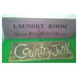2 Wood signs