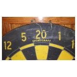 Vintage Dart Board and Mirror.