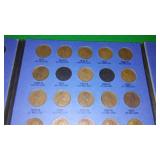 Lincoln Penny "Cent" Book. 1909 - 1940. 20 missing!