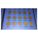 Lincoln Penny "Cent" Book. 1909 - 1940. 20 missing!