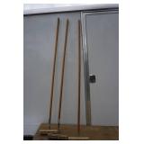3  - Quickie Brand Hard Bristle Deck Brooms