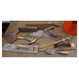 Lot of Concrete Hand Trowels and Tools