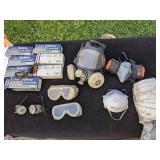 Lot of Personal Protective Equipment - PPE: Eyewear, Masks, and More.