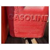 Set of (2) Empty Gas Cans and (3) Wooden Apple Crates