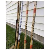 Lot of (4) Left Handed Hockey Sticks & (1) Goalie Stick (KOHO, Sherwood & Louisville)
