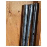 Lot of 1 Superstrut A1200HS Steel Channel with Elongated Holes and 3 Metal Poles