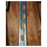 Lot of 1 Superstrut A1200HS Steel Channel with Elongated Holes and 3 Metal Poles