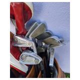 Golf Clubs (Right Handed) Walter Hagen drivers, with Browning Golf Bag, Balls & Club Covers