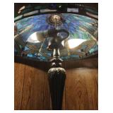 Large Stained Glass Dragonfly Table Lamp