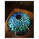 Large Stained Glass Dragonfly Table Lamp