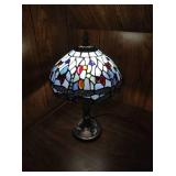 Small Stained Glass Dragonfly Table Lamp