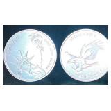 (1) Freedom-Liberty 1oz Silver Round