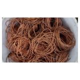 Four Buckets Of Miscellaneous Wire & An Old Washer Motor & Jumper Cables