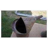 Three Vintage Metal Oil Cans--Two Brown Crocks W/ Lids--Etc.